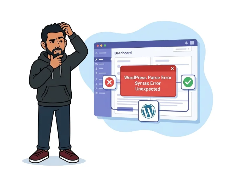 How to Fix WordPress Parse Error: Syntax Error Unexpected