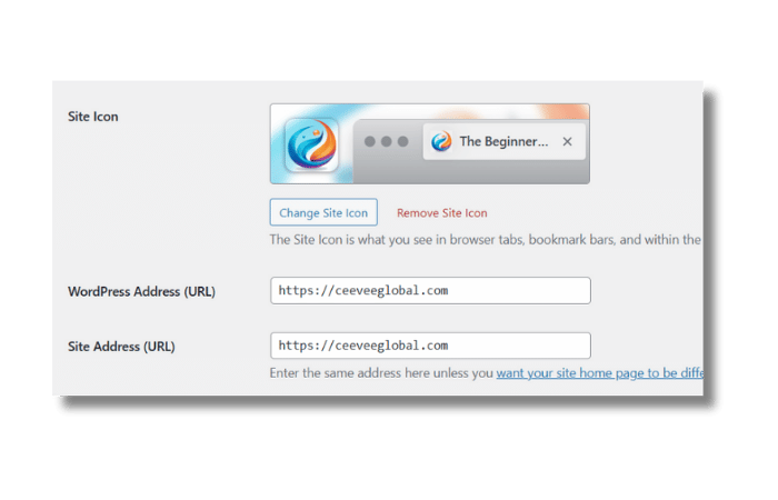 Update WordPress Settings