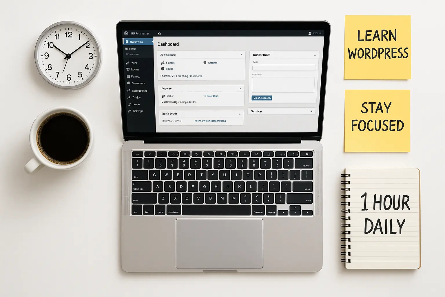 Career crossroads showing choice between procrastination and learning WordPress development